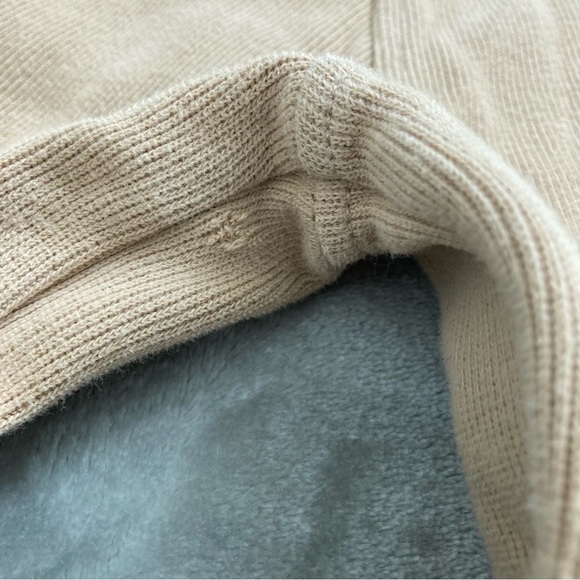 Nautica Tan Shawl Neck Pullover Sweater Medium Fall Winter Casual Classic - Picture 4 of 8